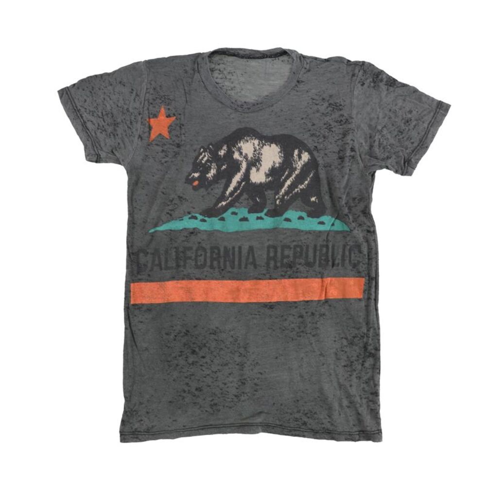 Tags Weekly Girls Big Kids California Republic Burnout Graphic T-Shirt, NWT